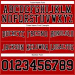 Custom Team Name and Number Personalized Hoodie Sweatshirt Stitched Red Black-White Football Pullover Personalized Stitched
