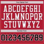 Personalized Red Black-White Sports Hoodie Sweatshirt - Custom Stitched Apparel Personalized Stitched Red Black-White Sports