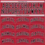 Personalized Red Black-White Sports Hoodie Sweatshirt - Custom Stitched Apparel Personalized Stitched Red Black-White Sports