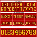 Custom Red Gold-Black Football Hoodie with Personalized Name and Number - Stitched Pullover Sweatshirt Personalized Stitched