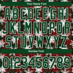 Custom Name and Number 3D Christmas Plaid Hoodie Sweatshirt - Personalized Red Green White Pullover for Snow Sports Personalized
