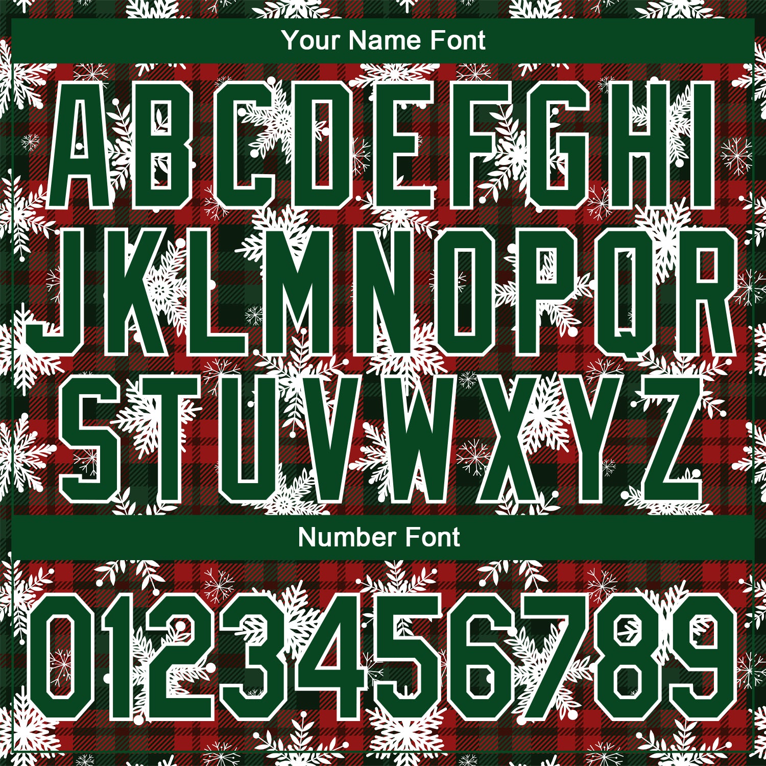 Personalized Stitched Red Green-White 3D Christmas Plaid And Snow Sports Pullover Sweatshirt Hoodie Team Custom Name and Number Custom Name and Number 3D Christmas Plaid Hoodie Sweatshirt - Personalized Red Green White Pullover for Snow Sports Personalized - Image 4
