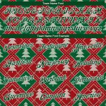 Custom Name and Number 3D Christmas Trees Hoodie Sweatshirt for Sports, Red Green-White Pullover Personalized Stitched Red