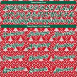 Custom Name Number Pullover Hoodie Christmas Trees 3D Sports Sweatshirt Red Kelly Green White Personalized Stitched Red Kelly