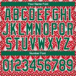Custom Name Number Pullover Hoodie Christmas Trees 3D Sports Sweatshirt Red Kelly Green White Personalized Stitched Red Kelly