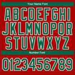 Custom Name & Number Red Kelly Green-White Christmas 3D Sports Hoodie Pullover Sweatshirt for Team Personalized Stitched