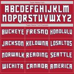 Custom Name & Number Sports Hoodie - Red Navy-White Stitched Pullover Sweatshirt Personalized Stitched Red Navy-White Sports