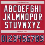 Custom Name & Number Sports Hoodie - Red Navy-White Stitched Pullover Sweatshirt Personalized Stitched Red Navy-White Sports