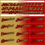 Custom Name Number Hoodie Sweatshirt - Personalized Red Old Gold Black Gradient Fashion Sports Pullover Personalized Stitched