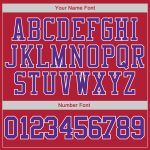 Custom Team Name Number Pullover Hoodie Sweatshirt - Personalized Red Purple White Sports Design Personalized Stitched Red