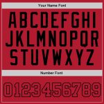 Custom Team Name Number Hoodie, Personalized Red Black Pullover Sweatshirt, Stitched Sports Design Personalized Stitched