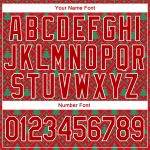 Custom 3D Christmas Trees Hoodie for Sports Teams - Personalized Red and Kelly Green Sweatshirt with Name and Number Personalized