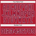 Custom Team Name Number Red Navy Pullover Hoodie Sweatshirt - Personalized Stitched Sports Apparel Personalized Stitched