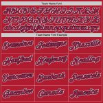 Custom Team Name Number Red Navy Pullover Hoodie Sweatshirt - Personalized Stitched Sports Apparel Personalized Stitched