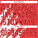 Custom Name and Number Sports Hoodie with Red-White 3D Pattern Design - Personalized Stitched Pullover Sweatshirt Personalized