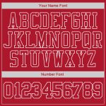 Custom Name Number Sports Hoodie Pullover Sweatshirt Red-White Stitched Personalized Team Apparel Personalized Stitched Red