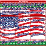 Custom Name and Number 3D American Flag Pullover Hoodie Sweatshirt in Red and Green - Personalized Team Apparel Personalized