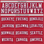 Custom Name Number Pullover Hoodie - Personalized Red White Sports Sweatshirt for Teams Personalized Stitched Red Royal-White