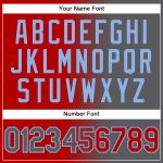 Custom Name Number Personalized Sports Hoodie Red Steel Gray Light Blue Gradient Pullover Sweatshirt Personalized Stitched