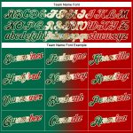 Personalized Vintage Mexican Flag Pullover Hoodie with Custom Name and Number in Red and Kelly Green-City Cream Gradient