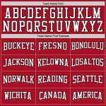 Custom Team Name Number Hoodie Personalized Sports Pullover Sweatshirt Stitched Red Black White Personalized Stitched Red