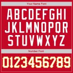 Custom Team Name Number Red White Gold Pullover Hoodie Personalized Stitched Sports Sweatshirt Personalized Stitched Red