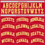 Custom Team Name Number Red White Gold Pullover Hoodie Personalized Stitched Sports Sweatshirt Personalized Stitched Red
