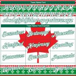 Custom Canadian Flag Sports Hoodie Pullover Sweatshirt with Stitched Team Name and Number - Red White Kelly Green Personalized