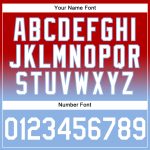 Custom Name Number Sports Hoodie Pullover Sweatshirt - Personalized Red Light Blue Fade Team Apparel Personalized Stitched