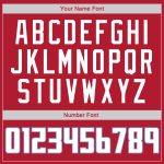 Custom Team Name Number Pullover Hoodie Sweatshirt Red White Light Blue Stitched Sports Personalized Stitched Red White-Light