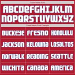 Custom Team Name Number Pullover Hoodie Sweatshirt Red White Light Blue Stitched Sports Personalized Stitched Red White-Light