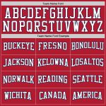 Custom Name Number Pullover Hoodie Sweatshirt - Personalized Red White Navy Sports Team Apparel Personalized Stitched Red