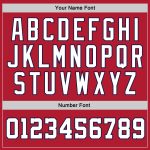 Custom Name Number Pullover Hoodie Sweatshirt - Personalized Red White Navy Sports Team Apparel Personalized Stitched Red