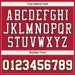 Custom Team Hoodie with Personalized Name and Number - Red White and Old Gold Pullover Sweatshirt Personalized Stitched Red