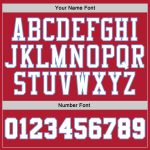 Custom Name Number Sports Hoodie Pullover Sweatshirt Red White Light Blue Pinstripe Design for Teams Personalized Stitched