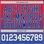 Custom Team Name Number Pullover Hoodie Sweatshirt - Personalized Red White Royal Fade Fashion Sports Style Personalized