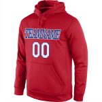 Custom Team Name Number Royal Sports Hoodie Stitched Pullover Sweatshirt Red White Personalized Stitched Red White-Royal