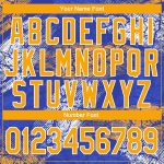 Custom Name Number Sports Hoodie Personalized 3D Pattern Stitched Royal Gold-White Pullover Sweatshirt Personalized Stitched