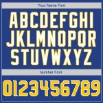 Custom Team Name & Number Pullover Hoodie - Personalized Royal Gold-White Sports Sweatshirt Personalized Stitched Royal Gold-White