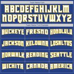 Custom Team Name & Number Pullover Hoodie - Personalized Royal Gold-White Sports Sweatshirt Personalized Stitched Royal Gold-White