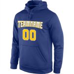 Custom Team Name & Number Pullover Hoodie - Personalized Royal Gold-White Sports Sweatshirt Personalized Stitched Royal Gold-White