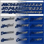 Custom Name & Number Fashion Sports Hoodie - Stitched Royal Gray-Black Gradient Pullover Sweatshirt Personalized Stitched