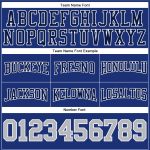 Custom Team Name Number Hoodie Royal Gray-Navy Football Pullover Sweatshirt Personalized for Fans Personalized Stitched Royal