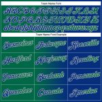Custom Name Number Hoodie Sweatshirt Pullover for Sports, Personalized Stitched Royal Kelly Green Gray Gradient Fashion Design