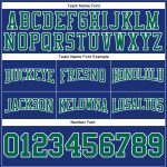 Custom Name Number Football Hoodie Sweatshirt in Stitched Royal Kelly Green and White - Personalized Team Apparel Personalized
