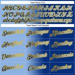 Custom Team Name Number Pullover Hoodie Sweatshirt - Personalized Royal Light Blue Gold Gradient Sports Fashion Personalized