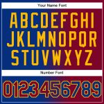 Custom Name Number Maroon Gold Gradient Stitched Sports Hoodie Pullover Sweatshirt Fashion Team Apparel Personalized Stitched