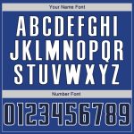 Custom Name Number Stitched Sports Hoodie for Teams - Royal Navy-White Pullover Sweatshirt Personalized Stitched Royal Navy-White