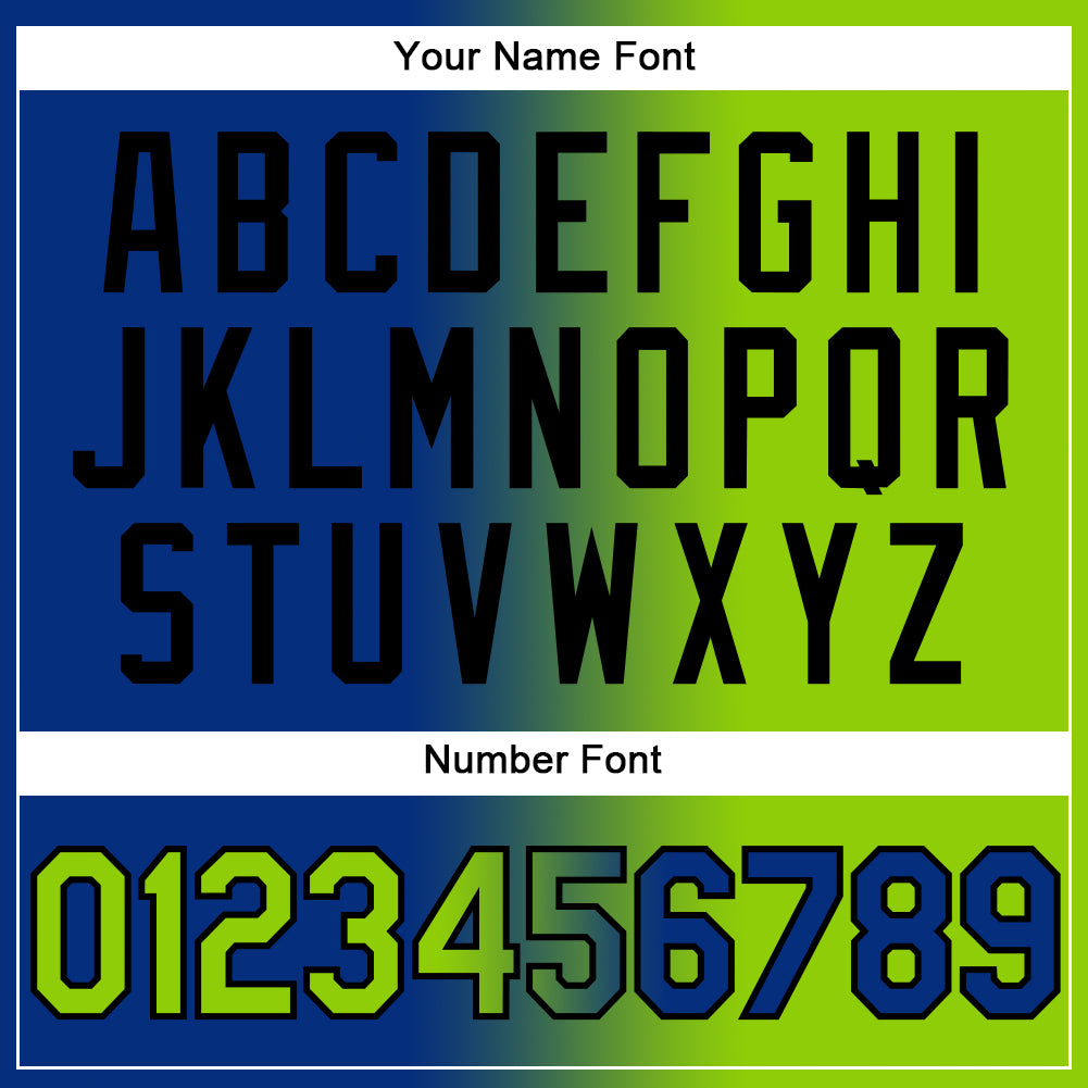 Personalized Stitched Royal Neon Green-Black Gradient Fashion Sports Pullover Sweatshirt Hoodie Team Custom Name and Number Custom Neon Green-Black Gradient Sports Hoodie with Stitched Name & Number - Personalized Pullover Sweatshirt Personalized - Image 4