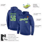 Custom Neon Green-White Hoodie for Sports Team, Personalized Stitched Pullover with Name and Number Personalized Stitched